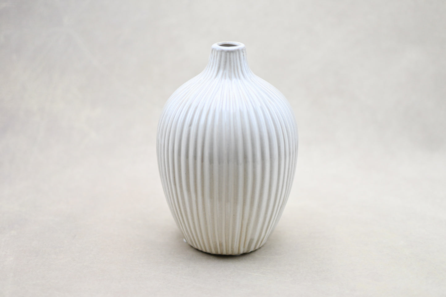 White Striped Vase