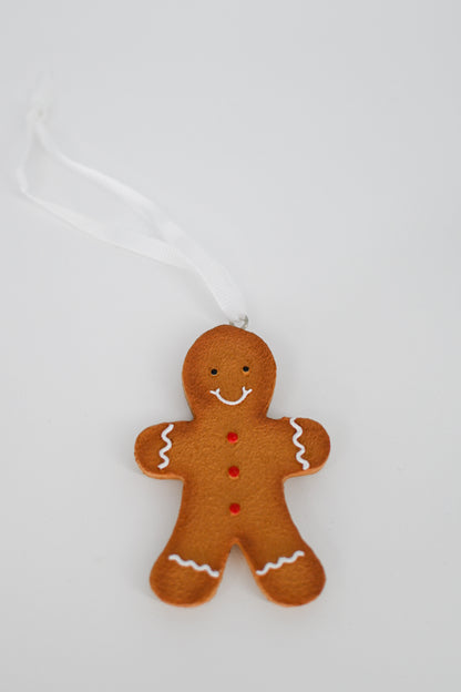 Gingerbread Man Cookie Ornament, Set of 2