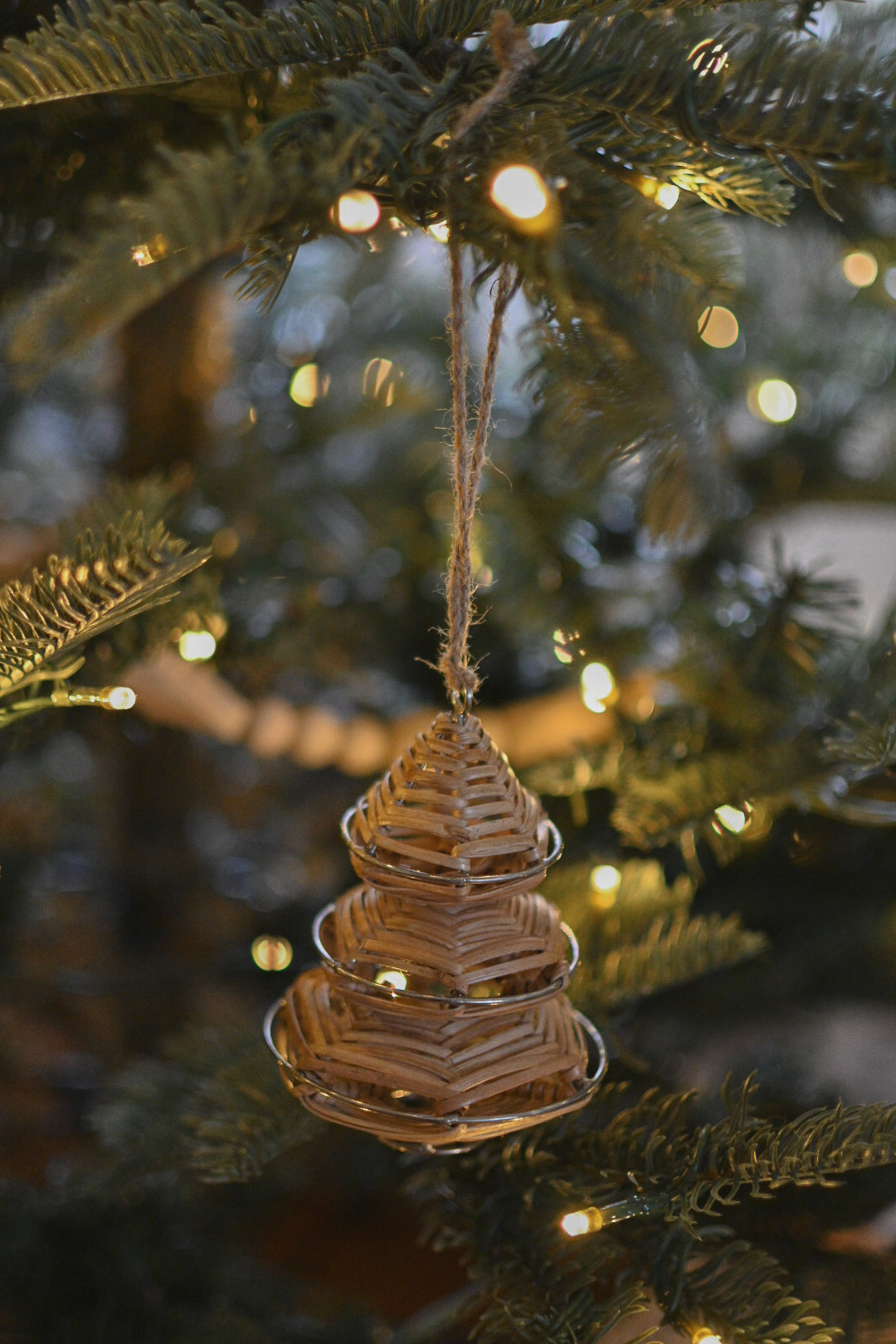 Wicker Christmas Tree Ornament