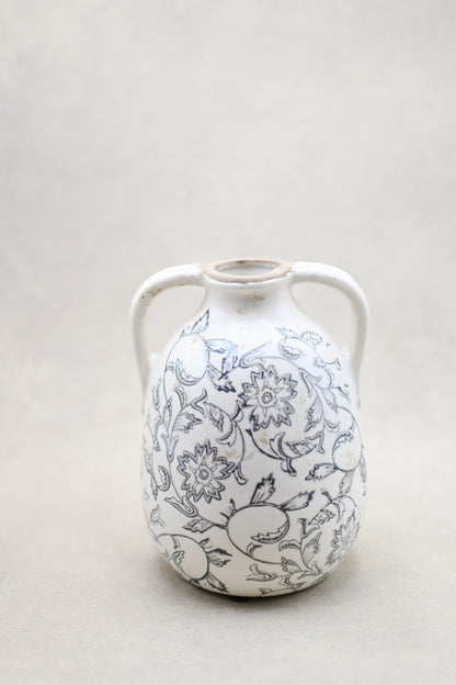 Heirloom Floral Handle Vase