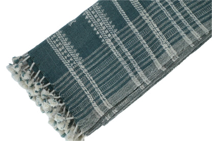 Bhujodi Table Runner - Blue Gray