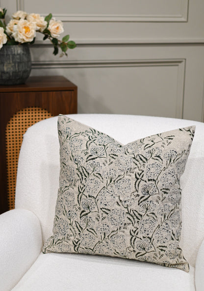 Ottilie Block Print Pillow Cover