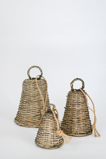 Large Wicker Bells, Set of 3