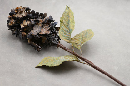 Dried Look Faux Cone Hydrangea Stem 30"