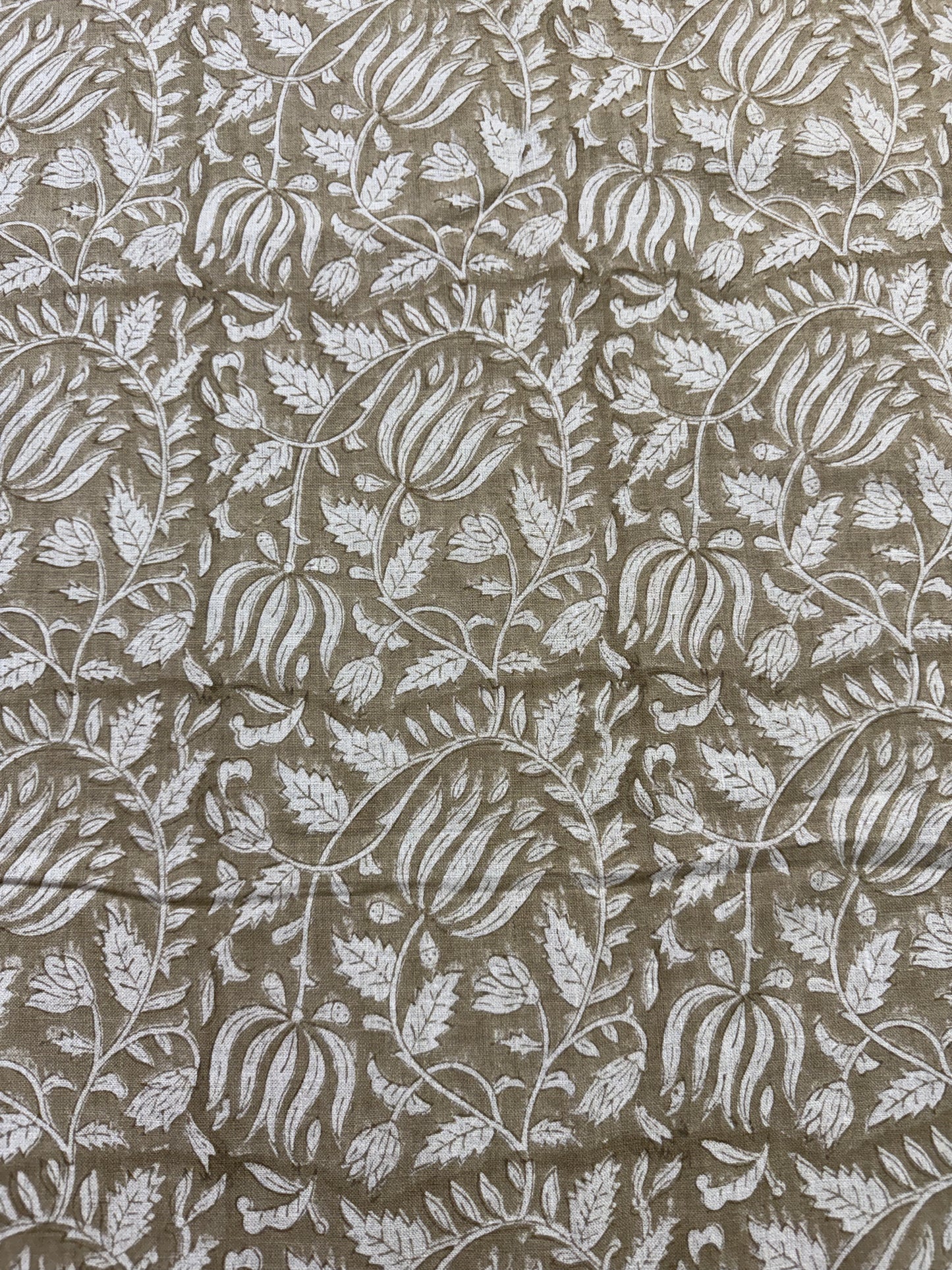 Floral Block Print Handloom Linen