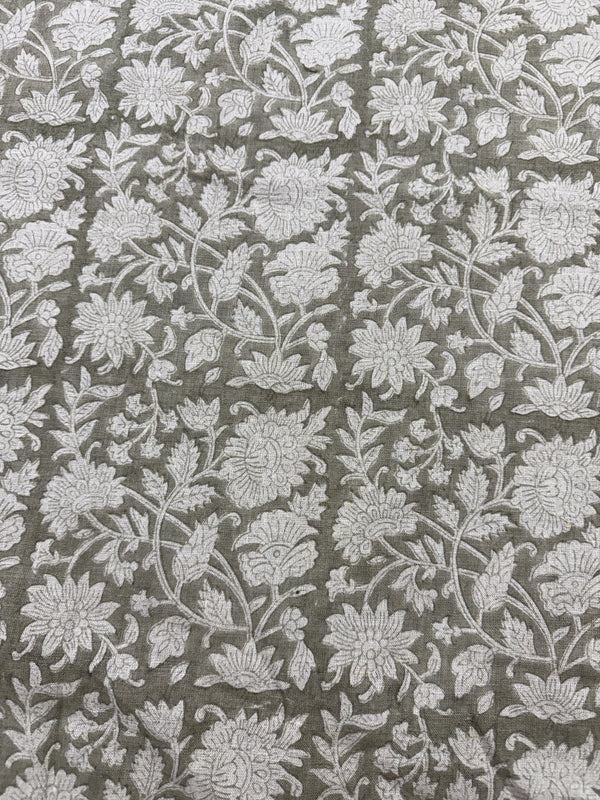 Loki Hand Block Printed Linen Fabric
