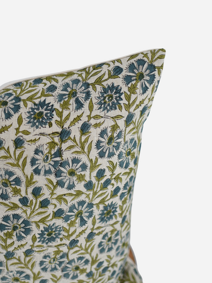 Handmade Veronica Block Print Pillow