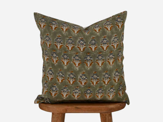 Hannah Block Print Pillow Cover