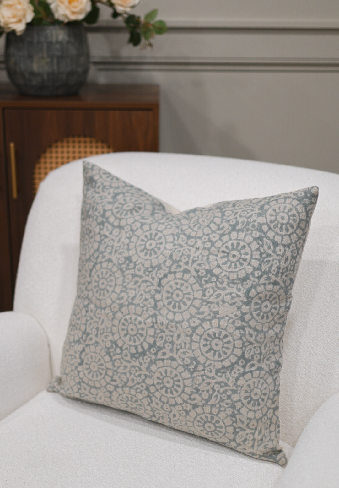 Hattie Block Print Pillow Cover