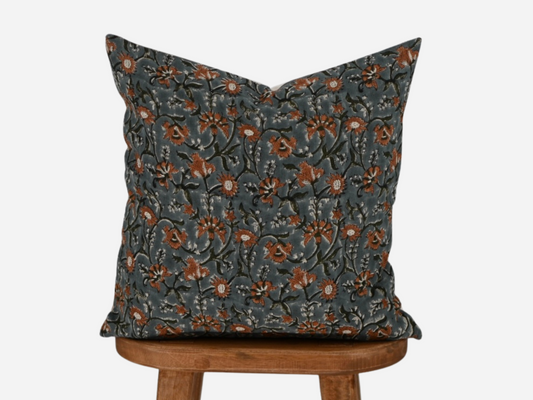 Heather Block Print Pillow Cover