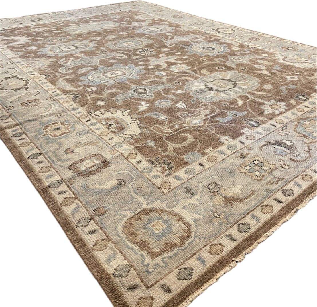 Oriental Luminescence Hand Knotted Oushak Rug - Maple Village Lane