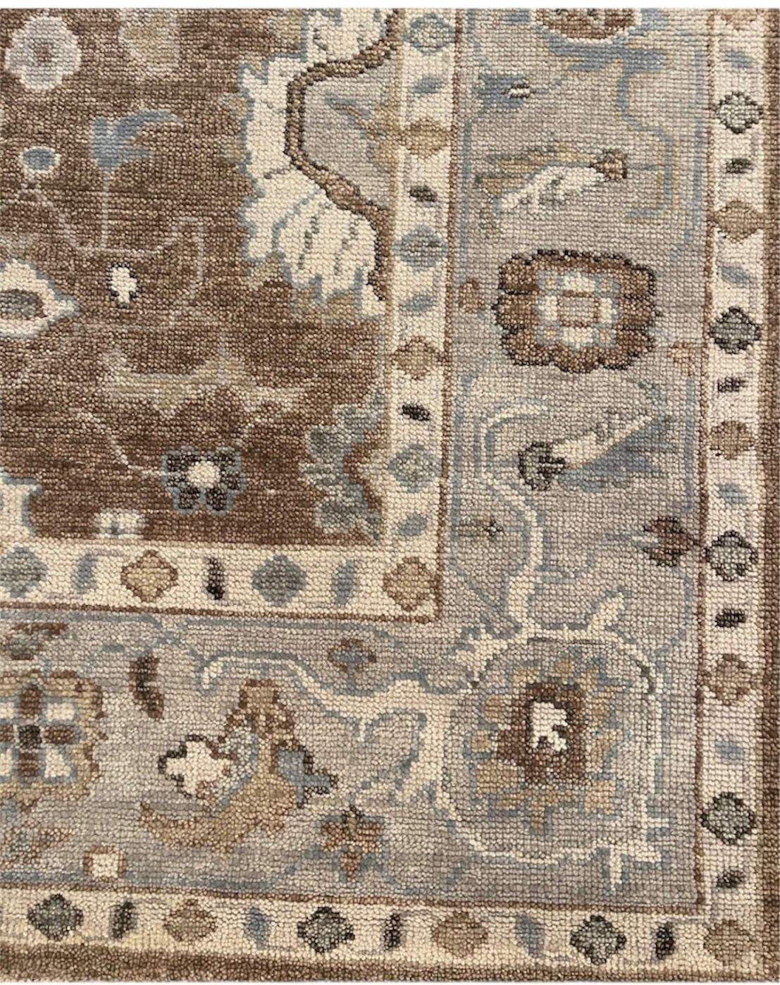 Oriental Luminescence Hand Knotted Oushak Rug - Maple Village Lane