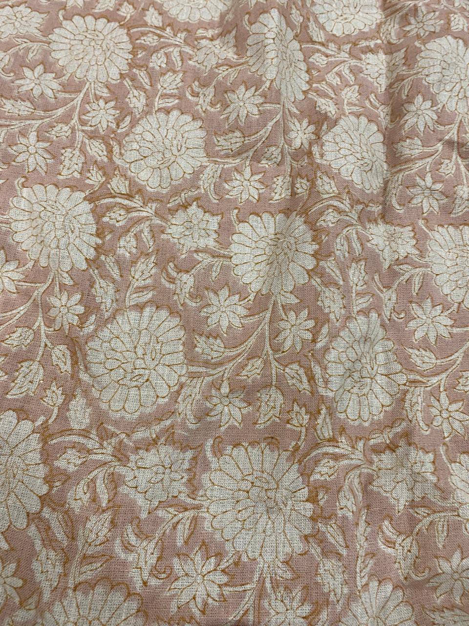 Hand Block Printed Linen Fabric , Home Decor Best Linen Fabric for decor, pillows ,upholstery, curtain 4 - Maple Village Lane