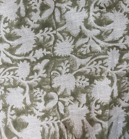 Hand Block Printed Linen Fabric , Home Decor Best Linen Fabric for decor, pillows ,upholstery, curtain 6 - Maple Village Lane