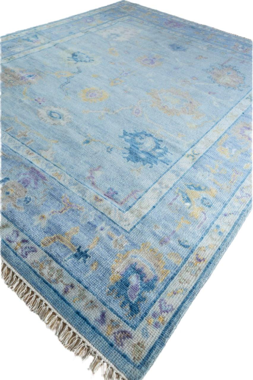 Coastal Blue Castaway Oushak Made-to-Order Rug - Maple Village Lane