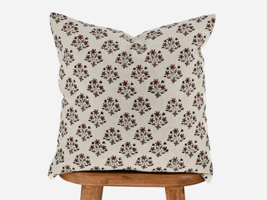 Isolde Block Print Pillow Cover