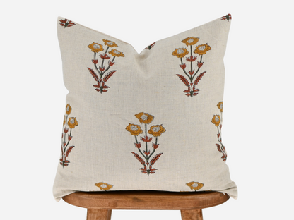 Leander Block Print Pillow Cover