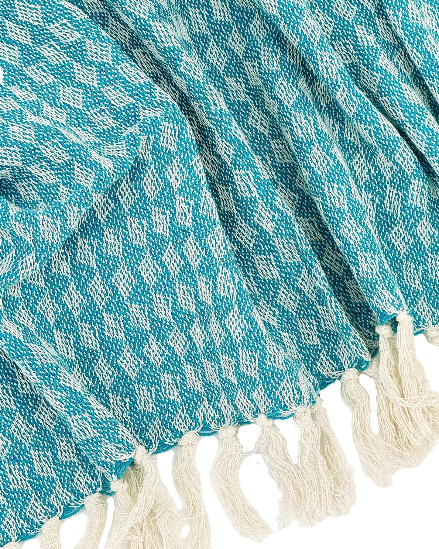 Cara Handloom Throw Blanket with Tassels - Maple Village Lane