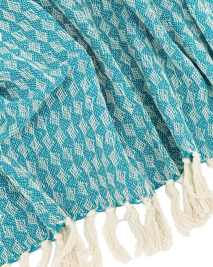 Cara Handloom Throw Blanket with Tassels - Maple Village Lane