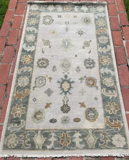 Oriental Symphony Hand Knotted Oushak Rug - Maple Village Lane