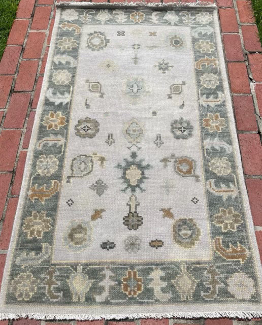 Oriental Symphony Hand Knotted Oushak Rug - Maple Village Lane