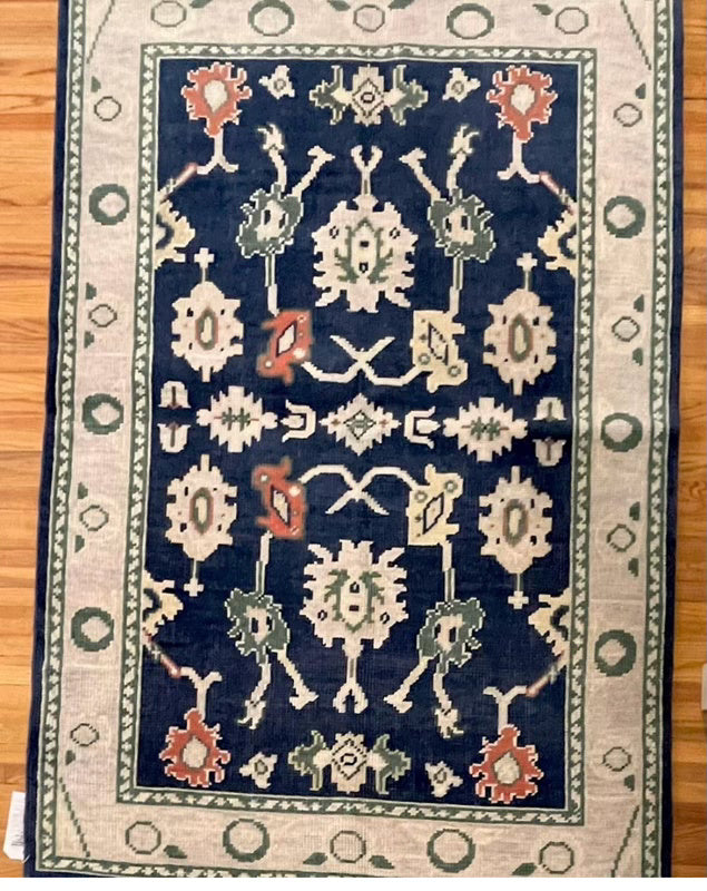 Oriental Luminescence Hand Knotted Oushak Rug - Maple Village Lane