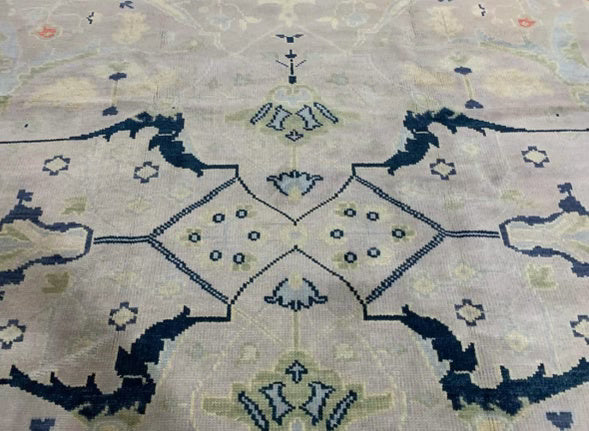 Oriental Amaranthine Hand Knotted Oushak Rug - Maple Village Lane