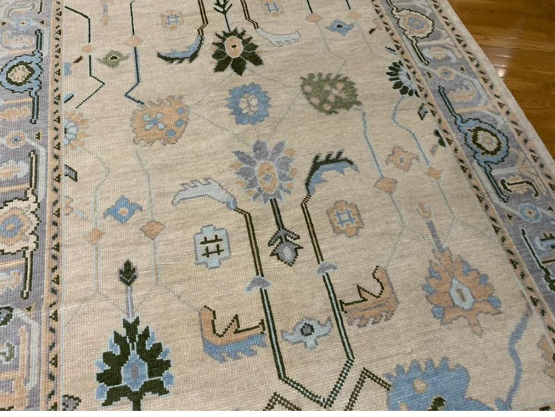 Oriental Enigma Hand Knotted Oushak Rug - Maple Village Lane