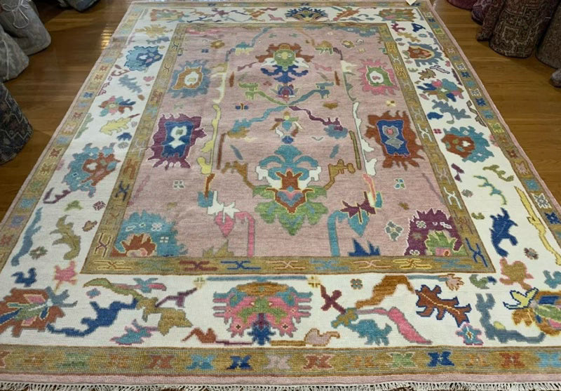 Oriental Belle Hand Knotted Oushak Rug - Maple Village Lane