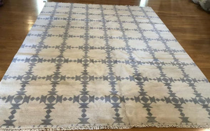 Oriental Ethereal Hand Knotted Oushak Rug - Maple Village Lane