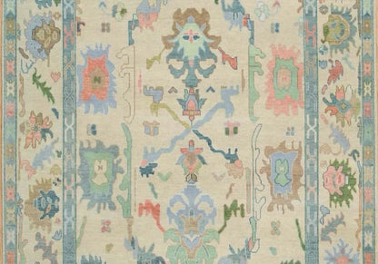 Oriental Resplendent Hand Knotted Oushak Rug - Maple Village Lane