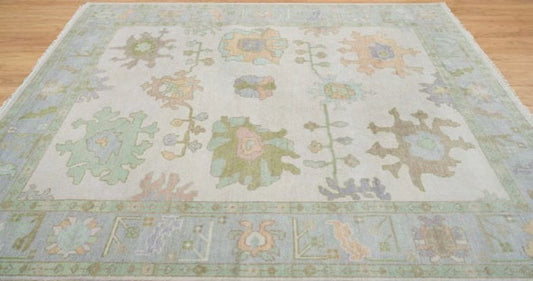 Oriental Halcyon Hand Knotted Oushak Rug - Maple Village Lane