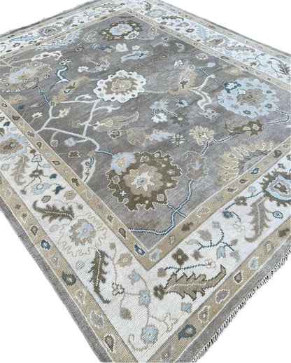 Modern Day Hand Knotted Oushak Rug