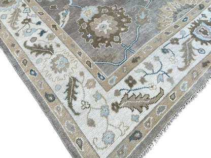 Modern Day Hand Knotted Oushak Rug