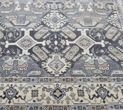 Modern Farmhouse Hand Knotted Oushak Rug