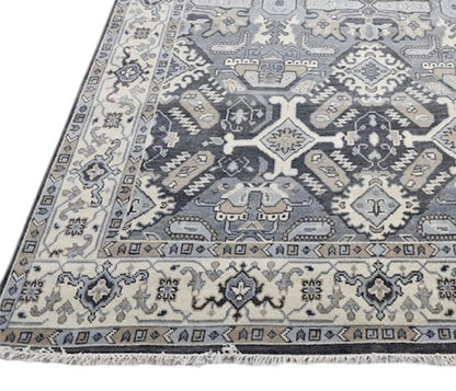 Modern Farmhouse Hand Knotted Oushak Rug