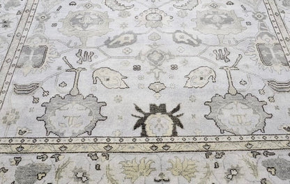 Modern Desert Hand Knotted Oushak Rug