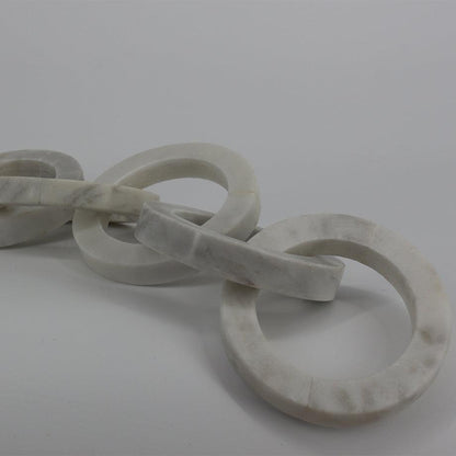 White Marble Interlocking Loops - Maple Village Lane