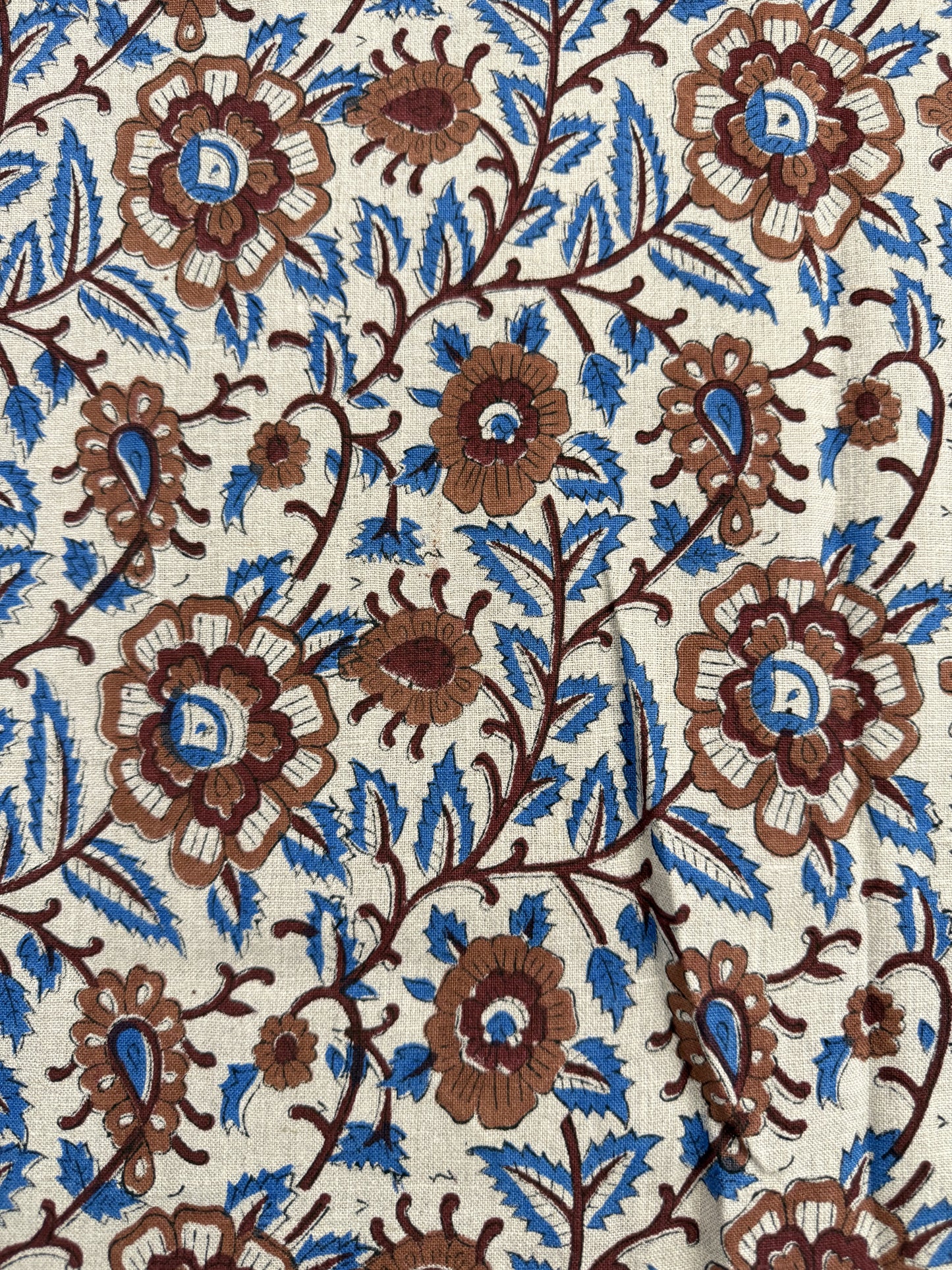 Block Print  Handloom Linen Fabric Upholstery Fabric, Pillow Cover Fabric, Curtains ,Craft Use Fabric