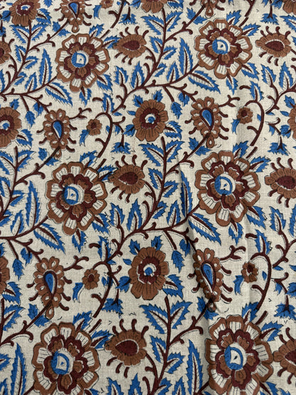 Block Print  Handloom Linen Fabric Upholstery Fabric, Pillow Cover Fabric, Curtains ,Craft Use Fabric