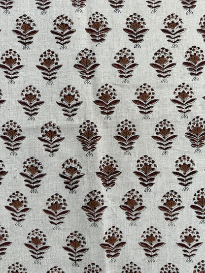 Nitika Block Print Heavy Linen Fabric for Designer Upholstery