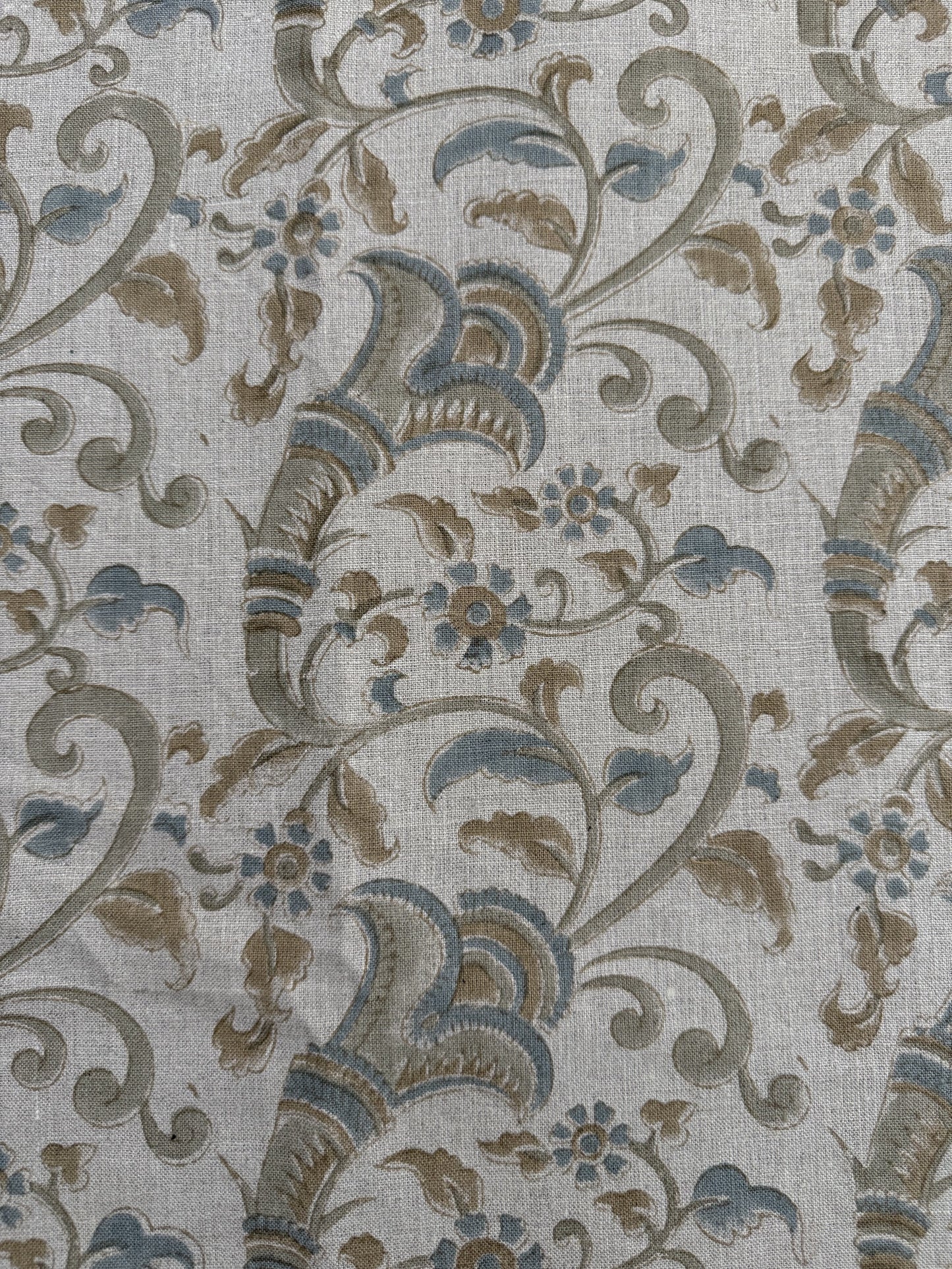 Eulalia Block Print Handloom Linen Fabric