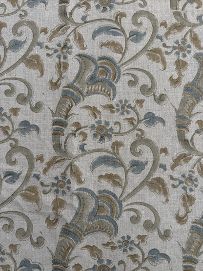 Eulalia Block Print Handloom Linen Fabric