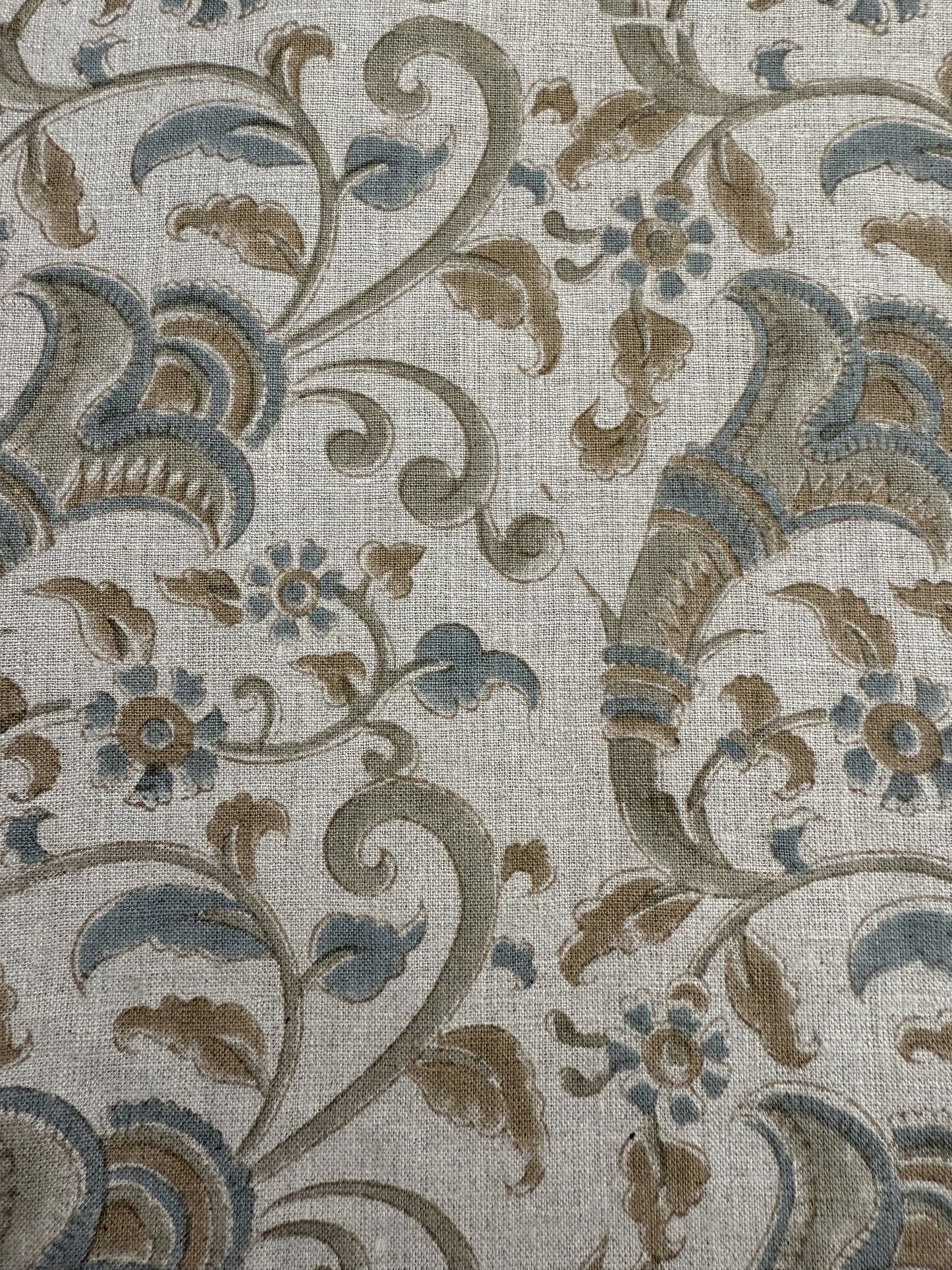 Eulalia Block Print Handloom Linen Fabric