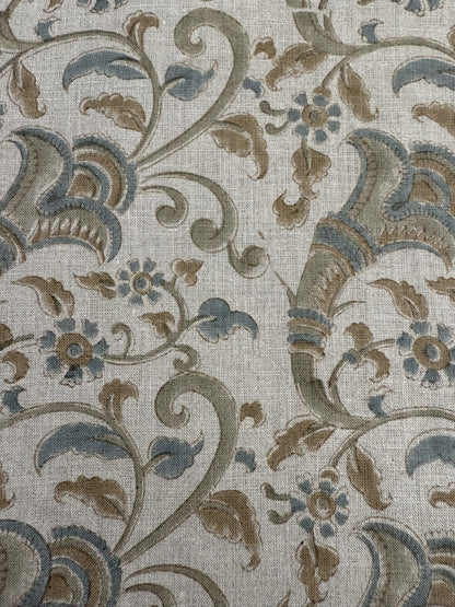 Eulalia Block Print Handloom Linen Fabric