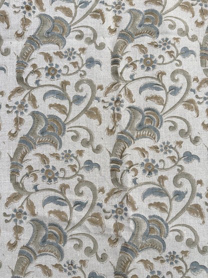 Eulalia Block Print Handloom Linen Fabric