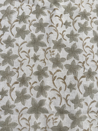 Bob Linen Block Print Fabric by the Yard