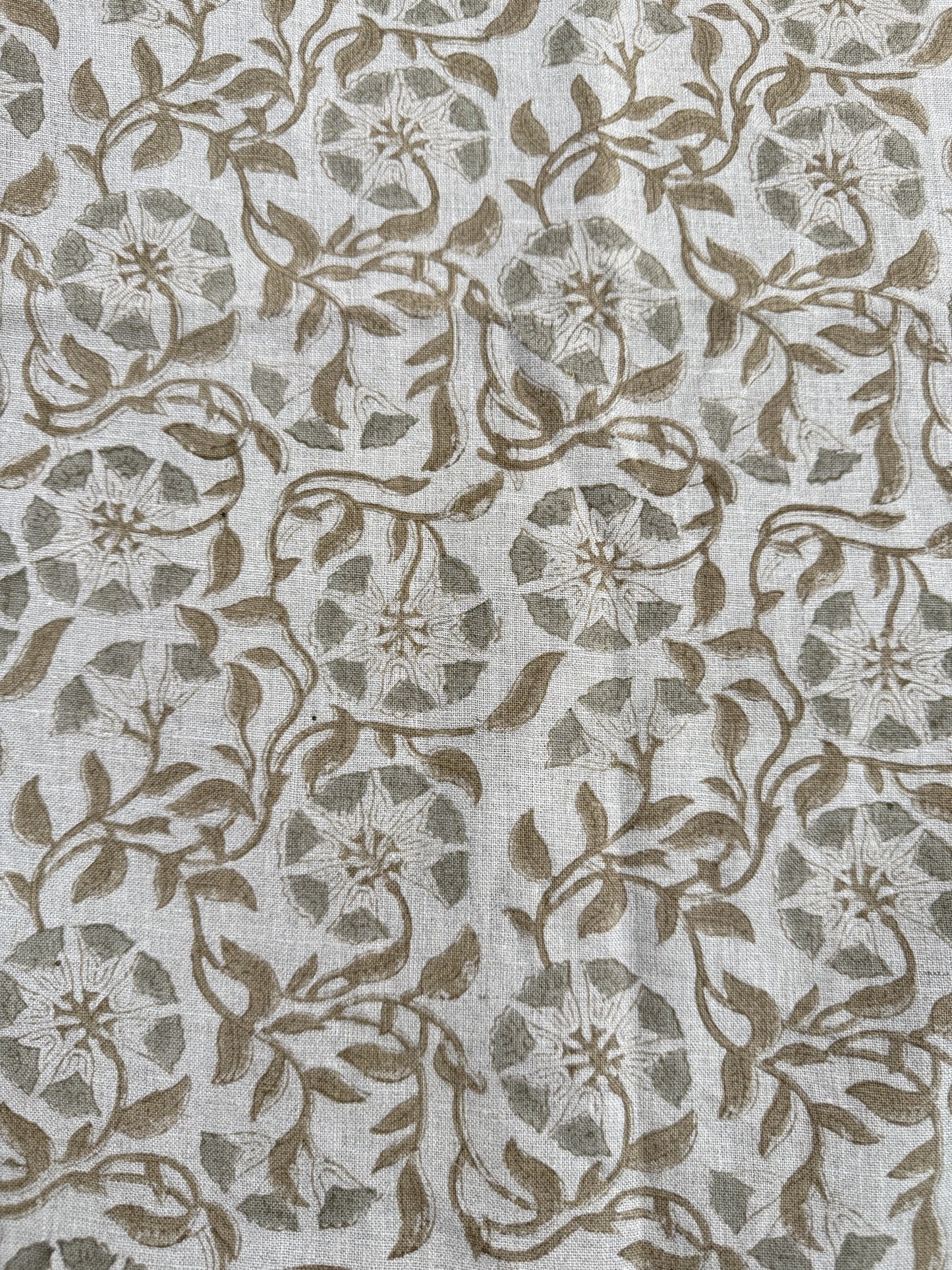 Tilda Hand Block Linen Fabric