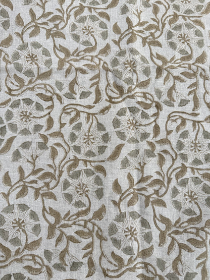 Tilda Hand Block Linen Fabric
