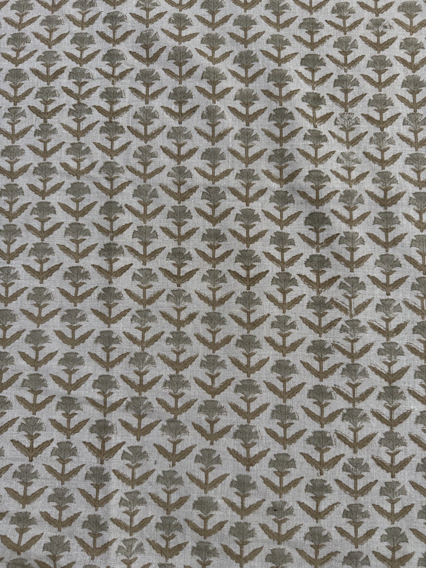 Bruce Block Print Handloom Linen Fabric